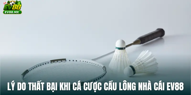 Lý do thất bại khi cá cược cầu lông nhà cái ev88